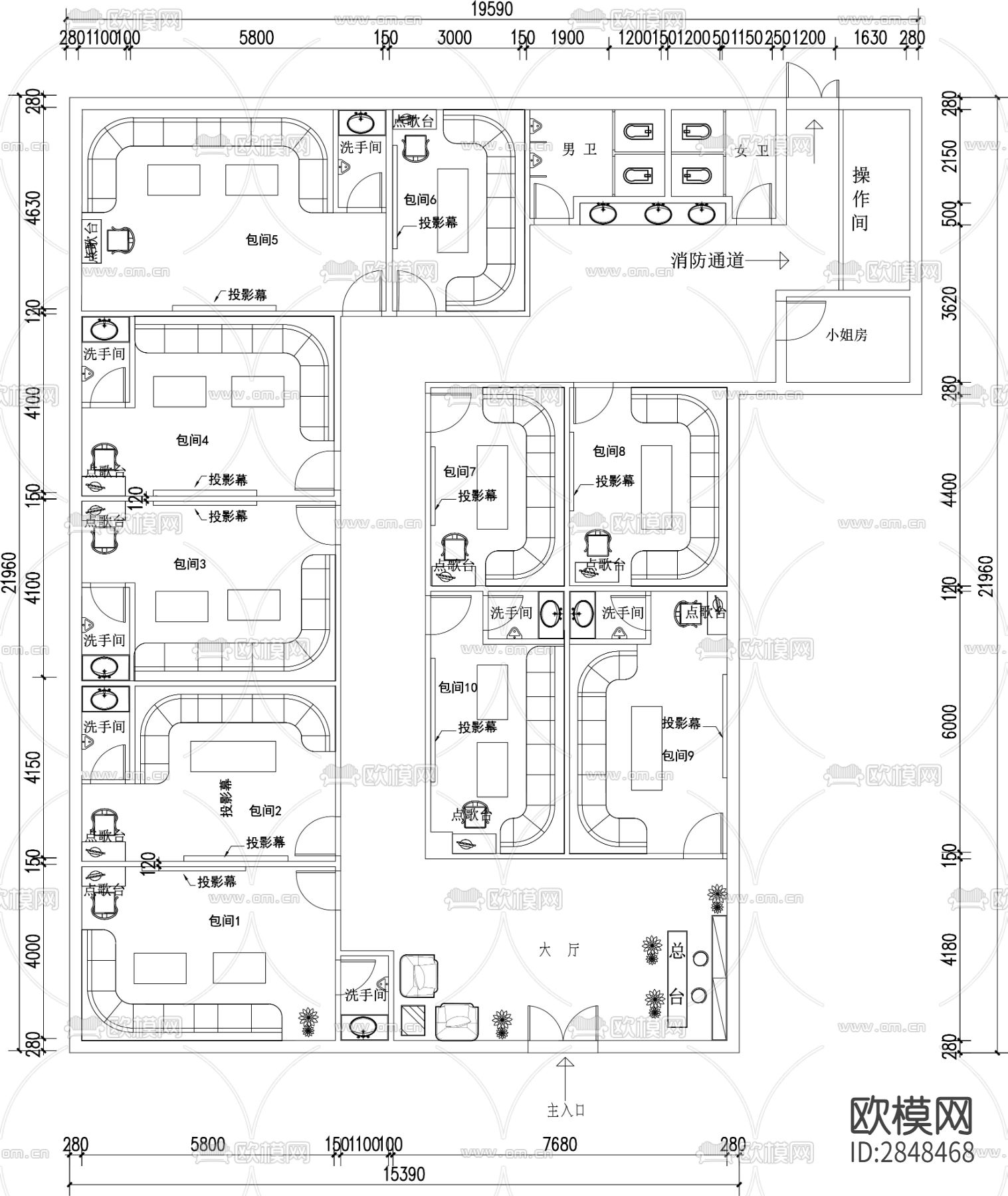 ktvcad平面图下载（渲染图2）