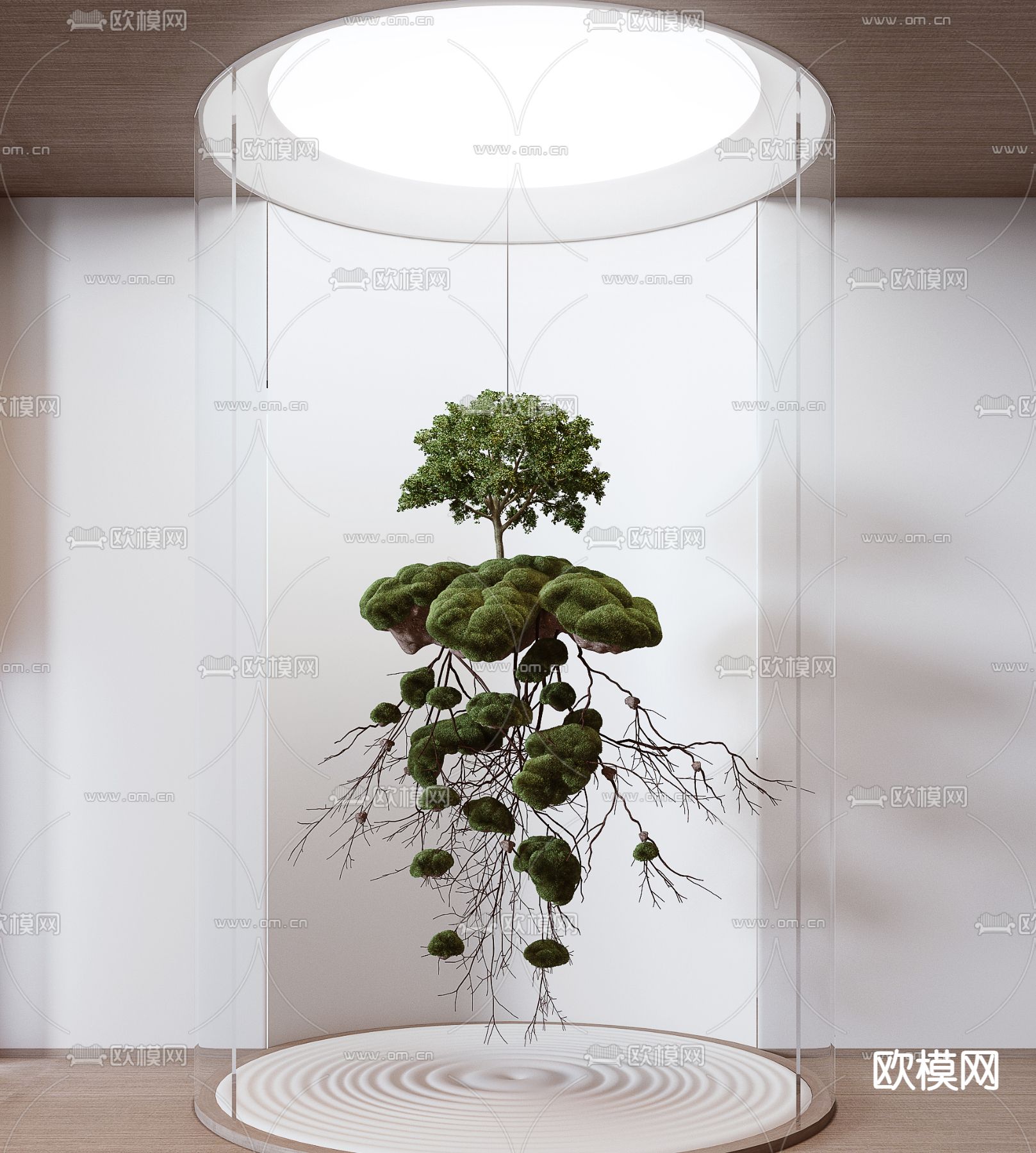 室内造景 绿植景观 悬挂植物3d模型下载_ID14277135_3dmax免费模型-欧模网