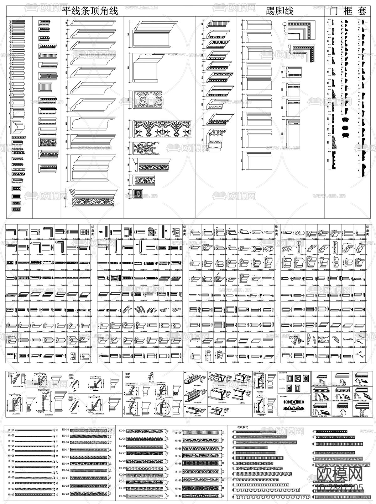 线条线型室内设计CAD施工图下载（渲染图6）