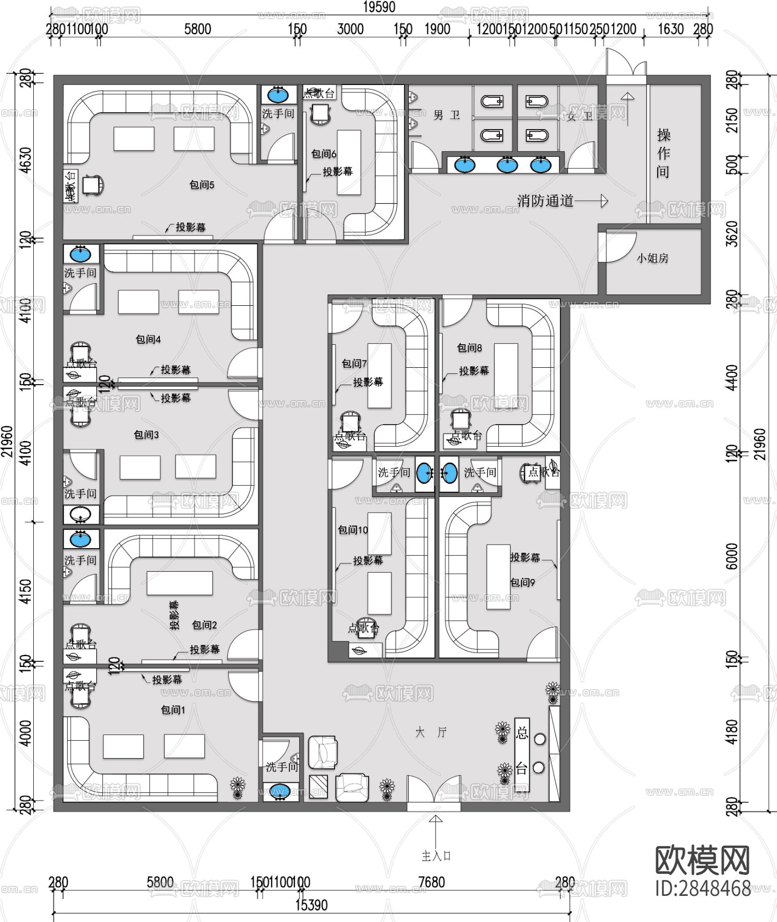 ktvcad平面图下载（渲染图1）