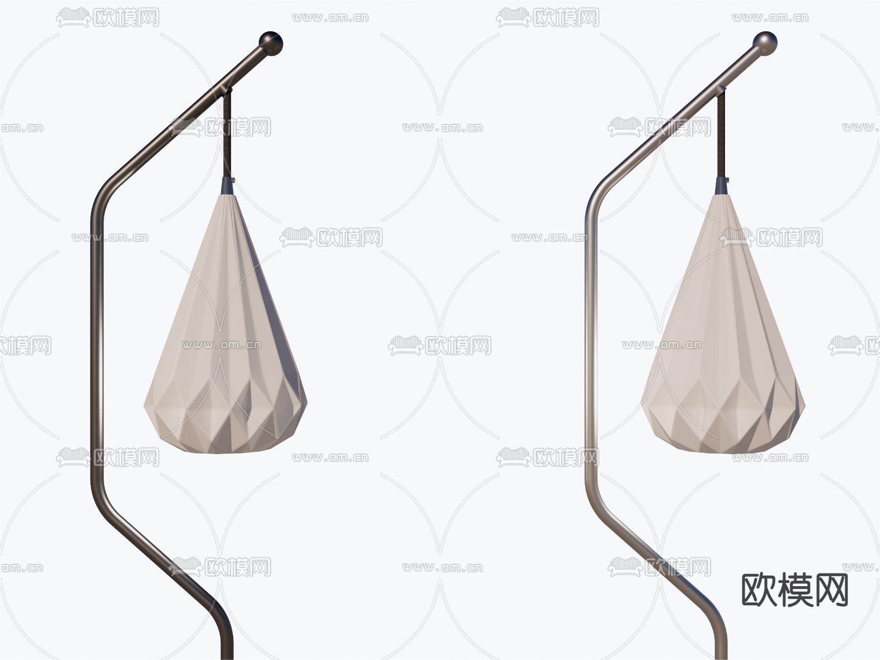 现代落地灯su模型下载（渲染图2）