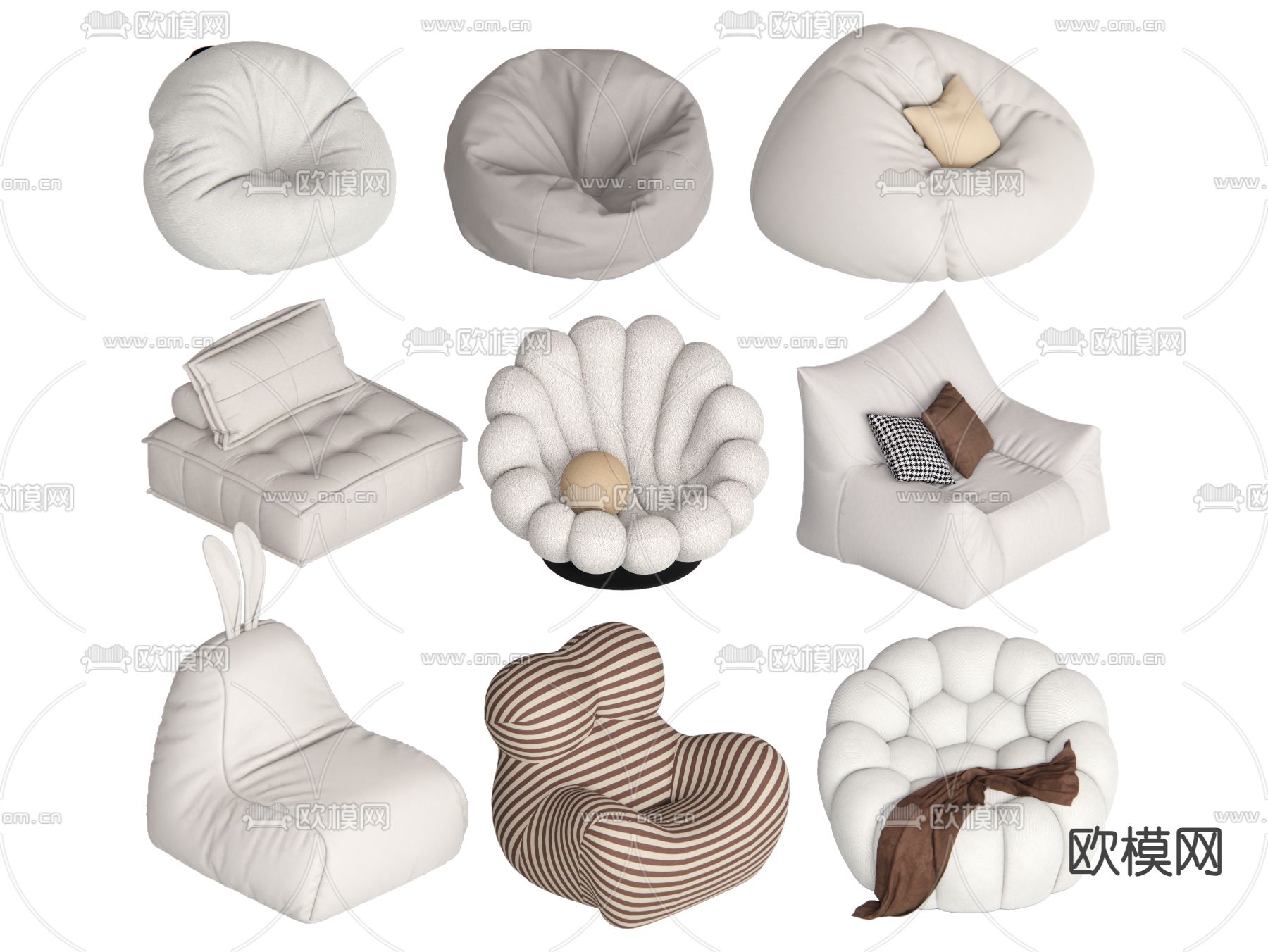 懒人沙发su模型下载（渲染图1）