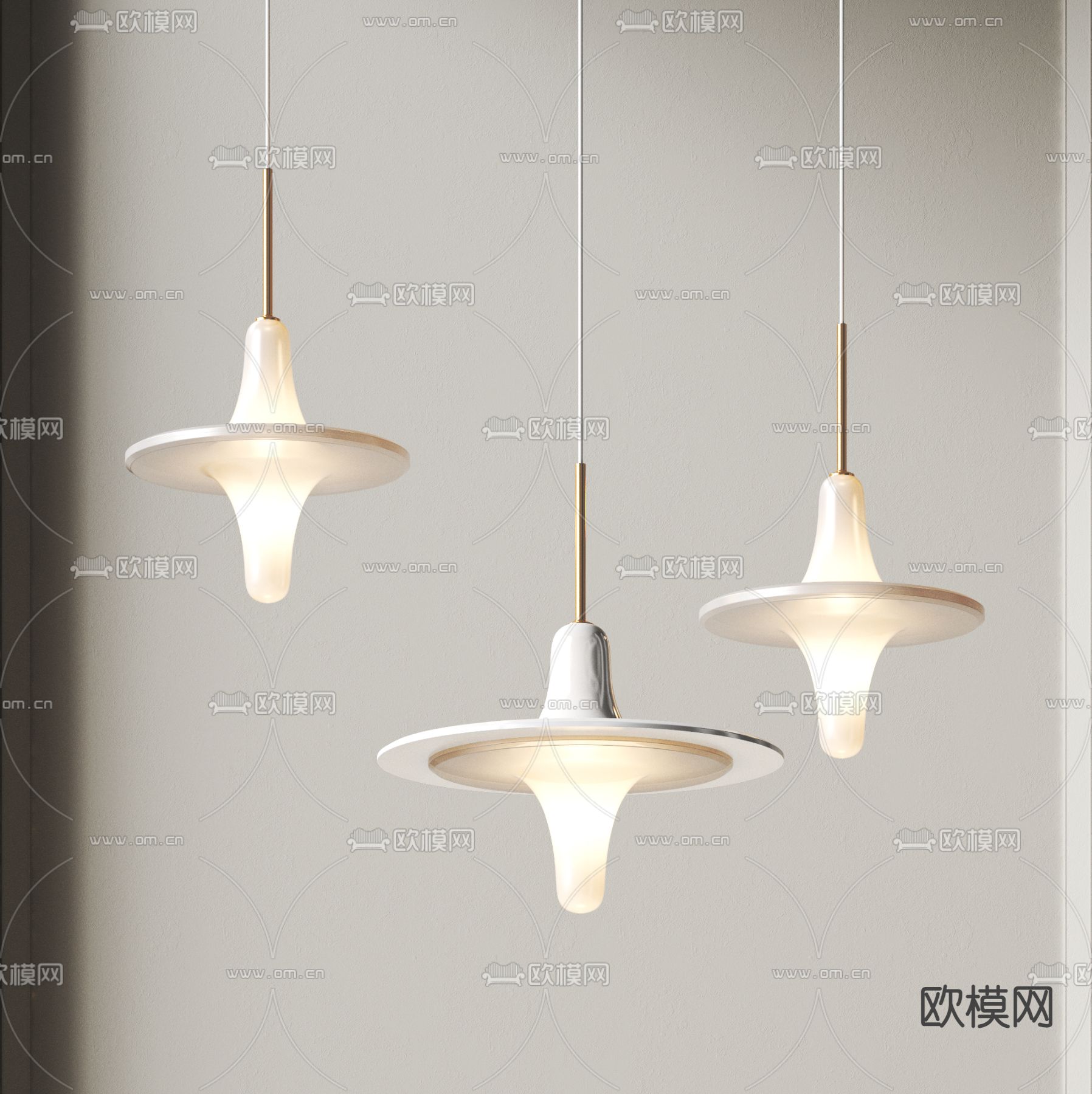 飞碟小吊灯 餐厅吊灯3d模型下载