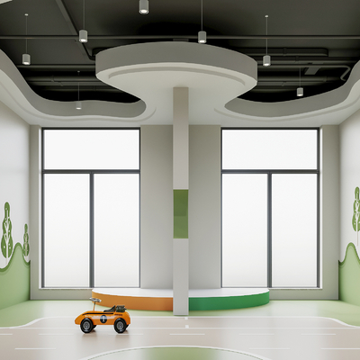  现代儿童娱乐区su模型 