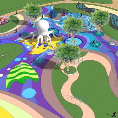  儿童海洋乐园su模型 