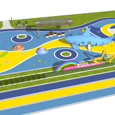  儿童海洋乐园su模型 