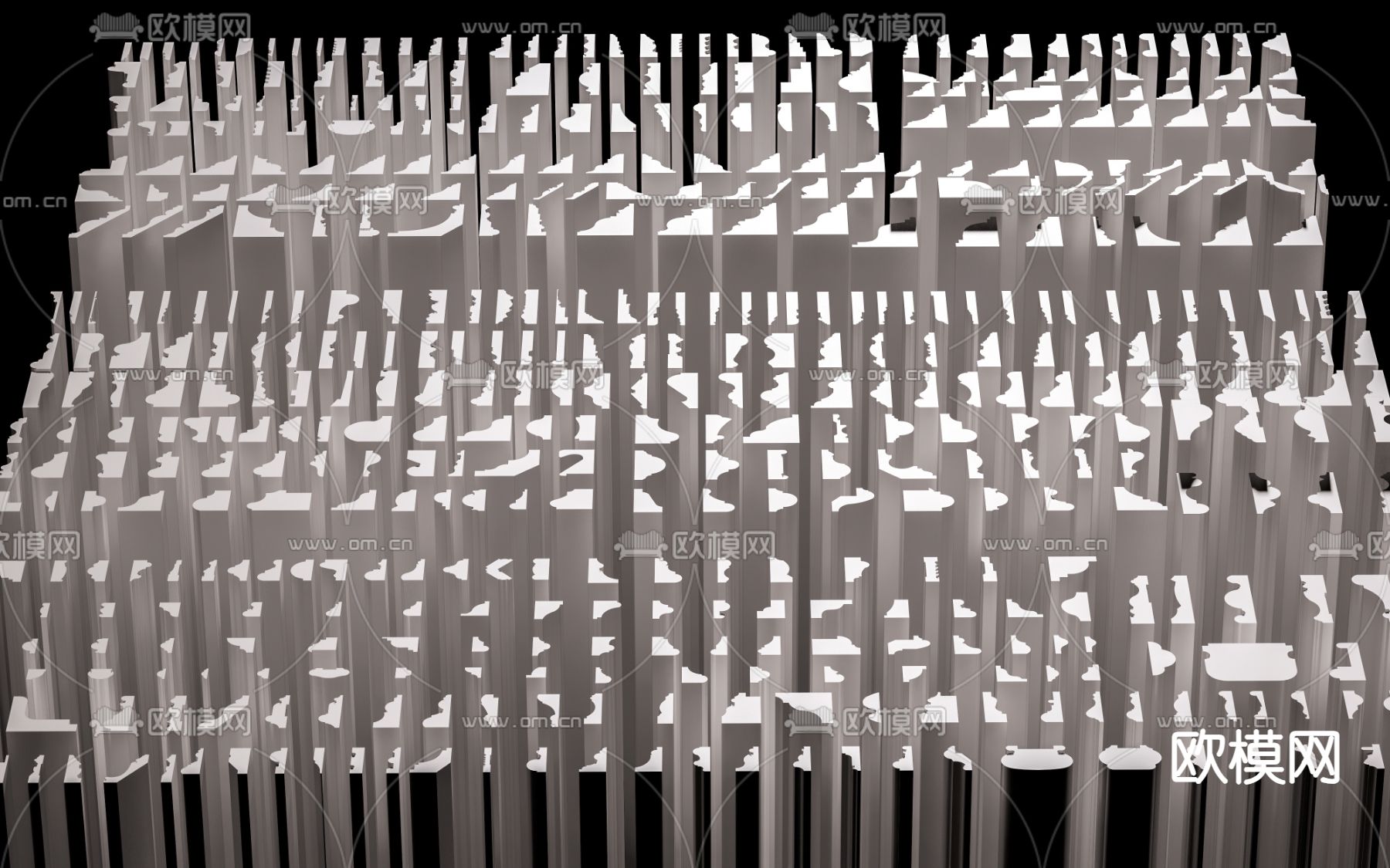 石膏线 吊顶线 踢脚线线su模型下载（渲染图1）