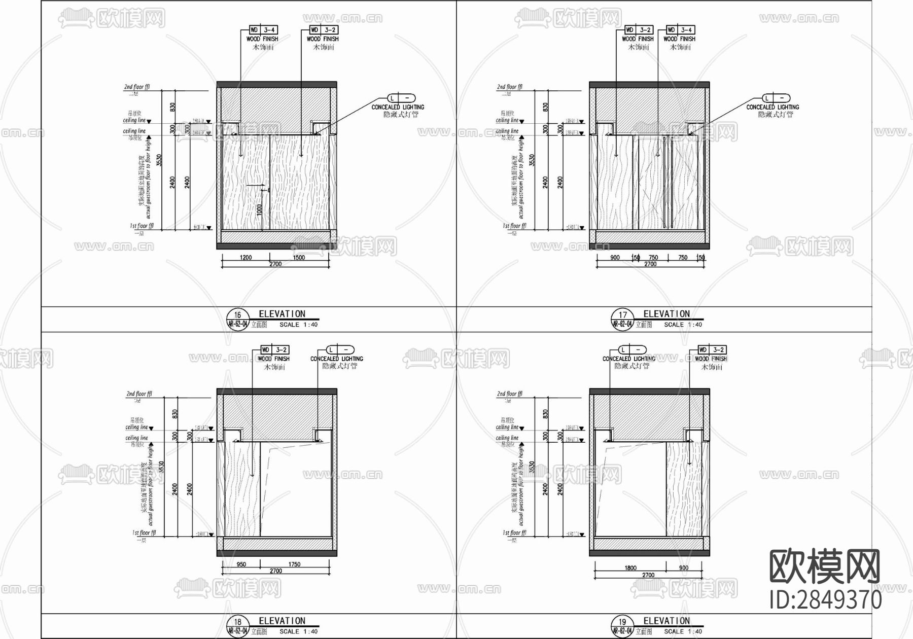 美容院cad平面布置图下载（渲染图9）