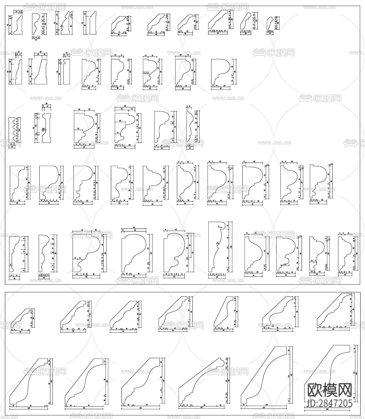 线条线型室内设计CAD施工图下载（渲染图2）