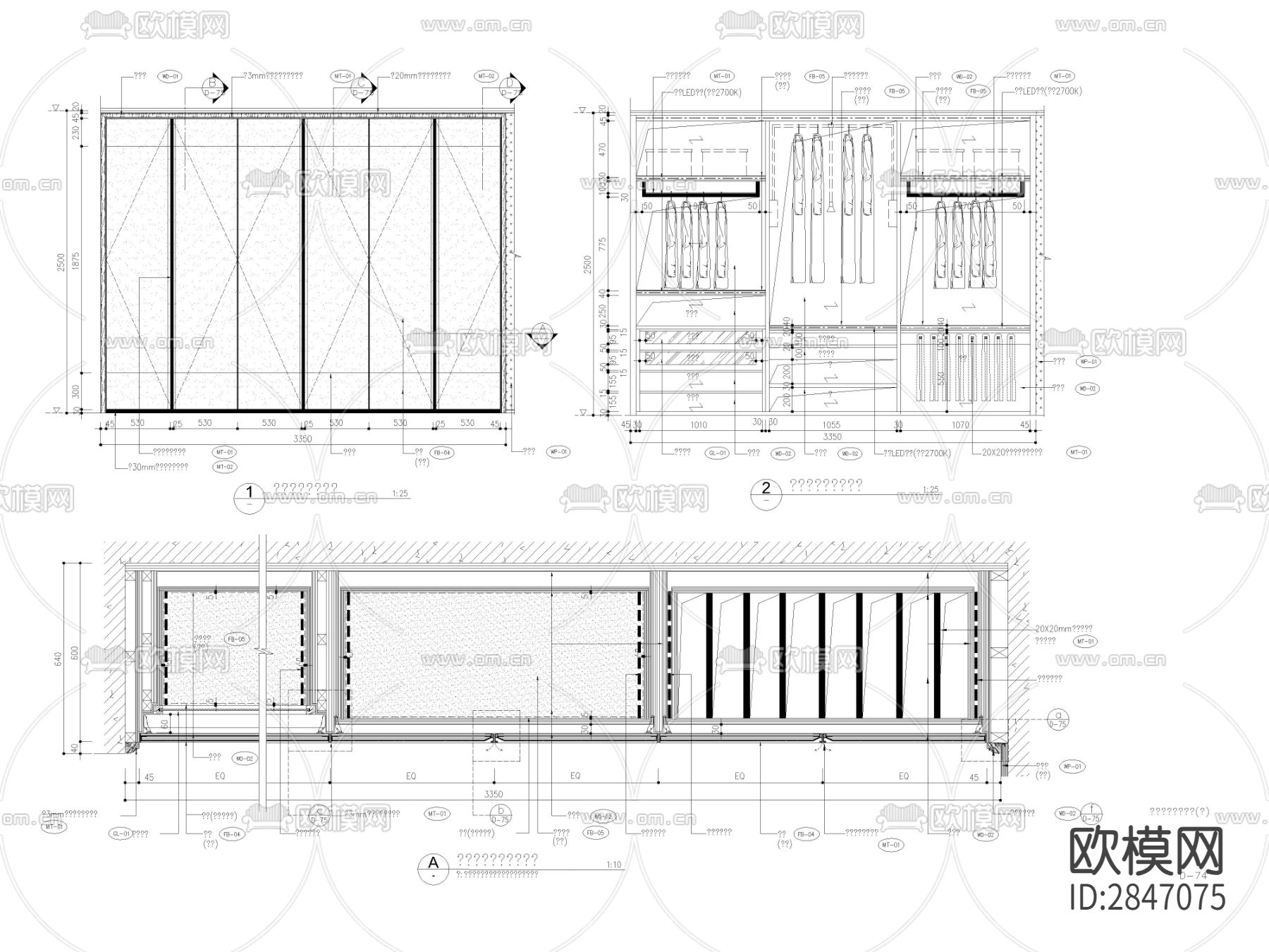160款精品衣柜CAD节点详图合集cad图库下载（渲染图8）