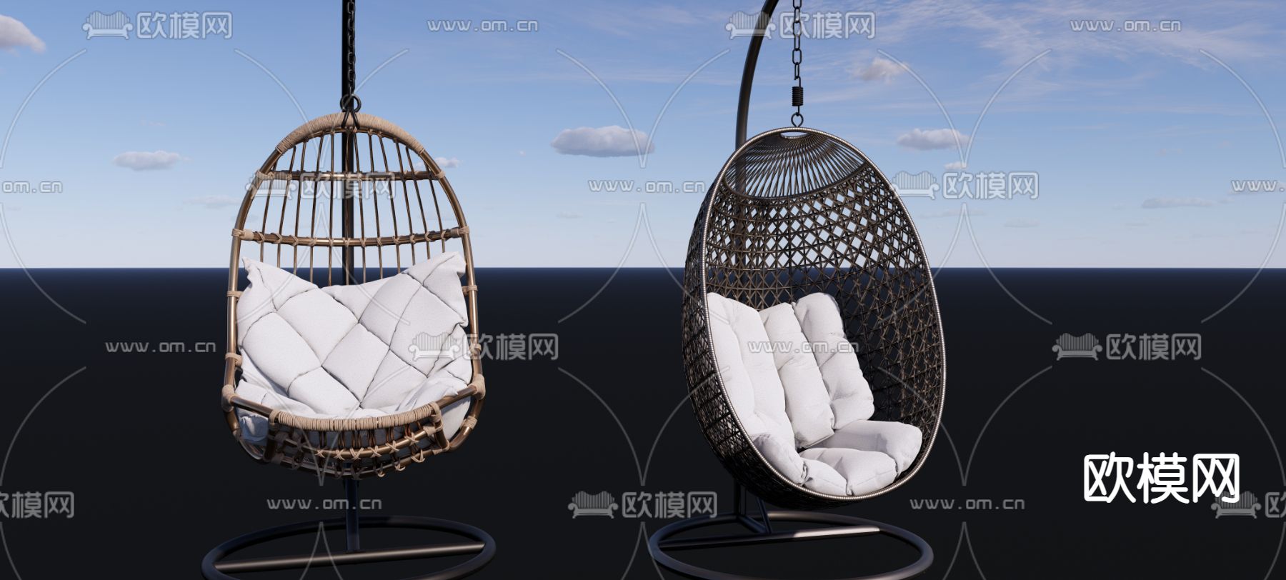 秋千椅su模型下载（渲染图1）