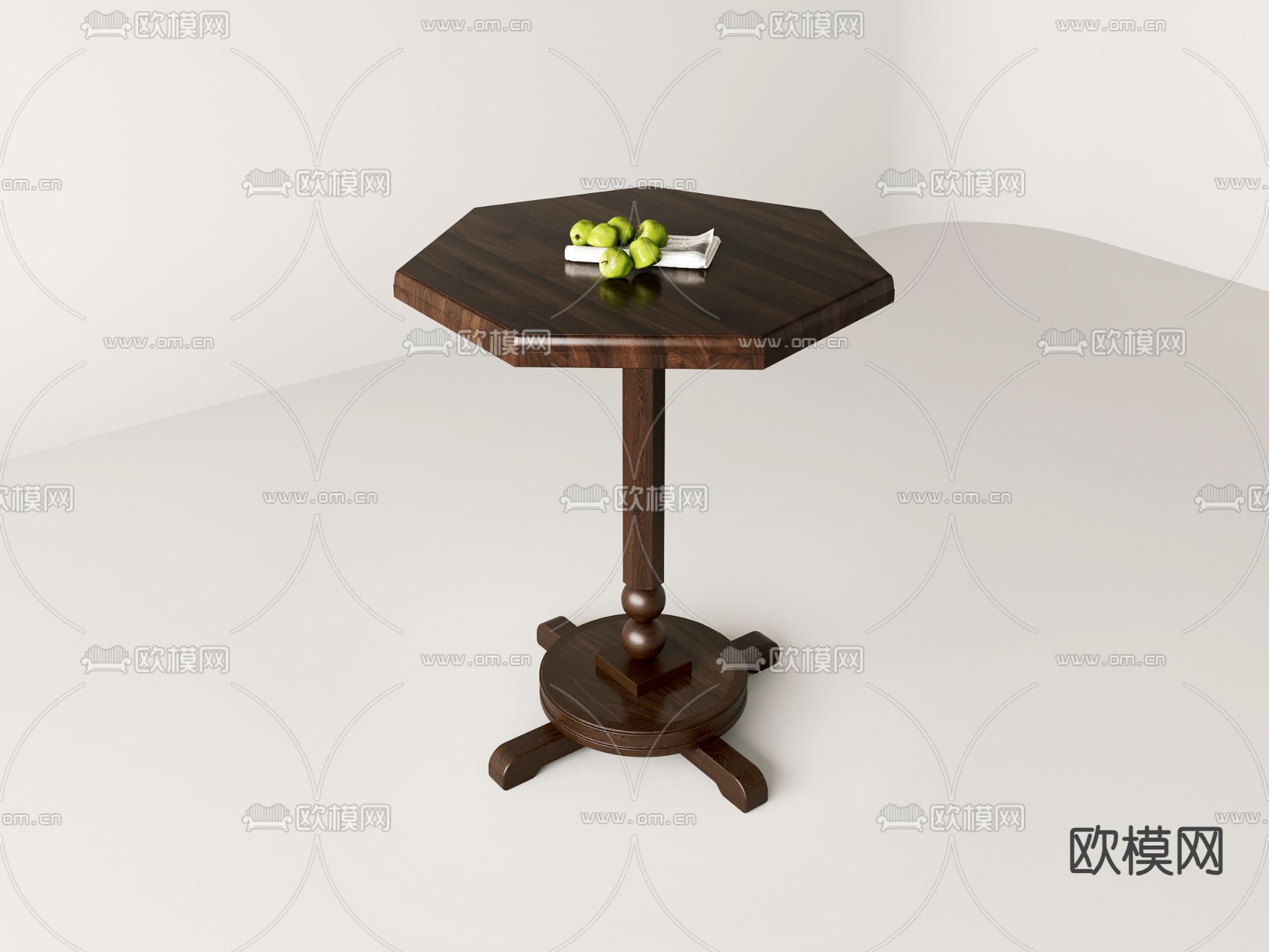 侘寂茶几su模型下载（渲染图1）