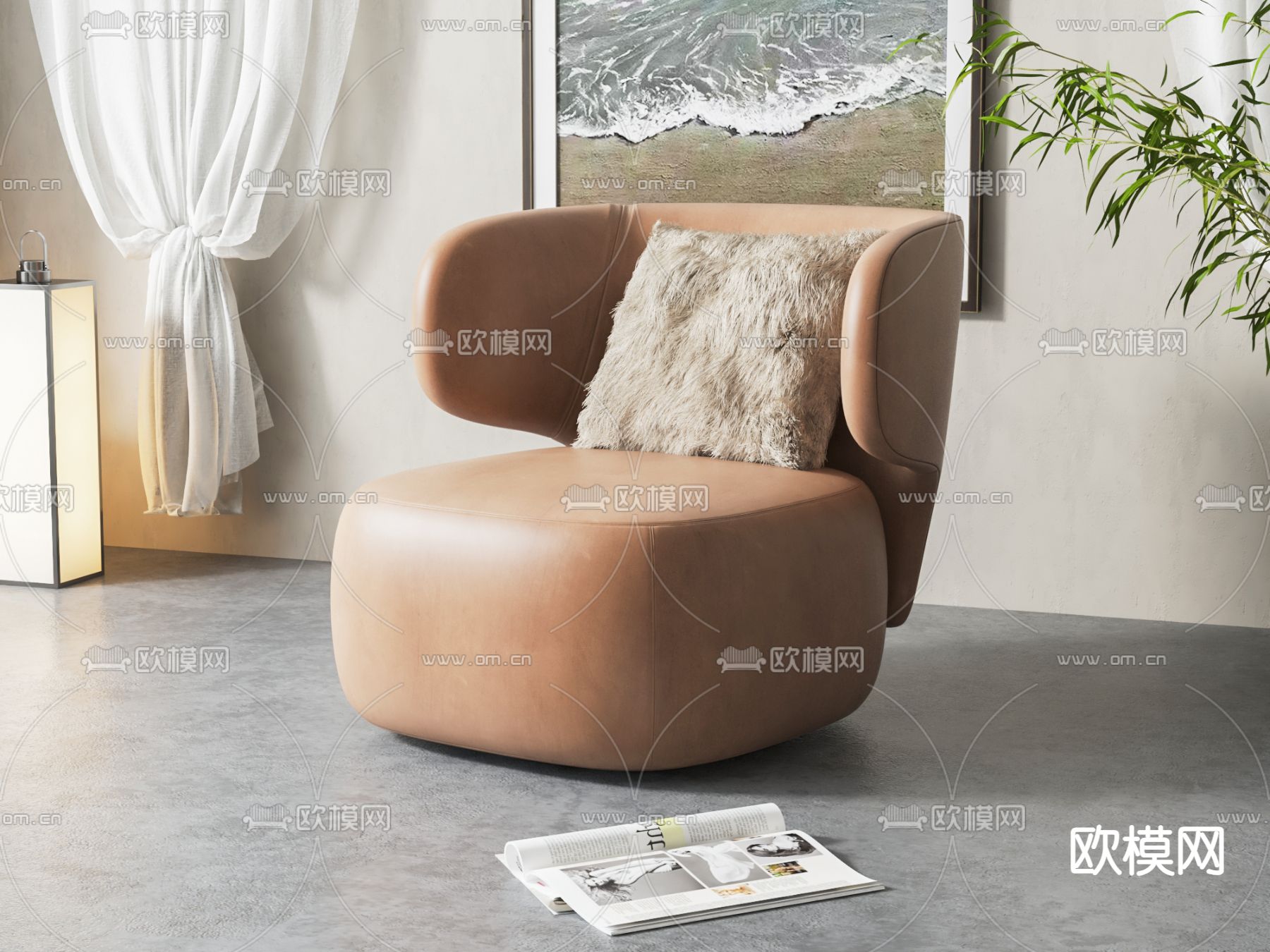 单人沙发3d模型下载