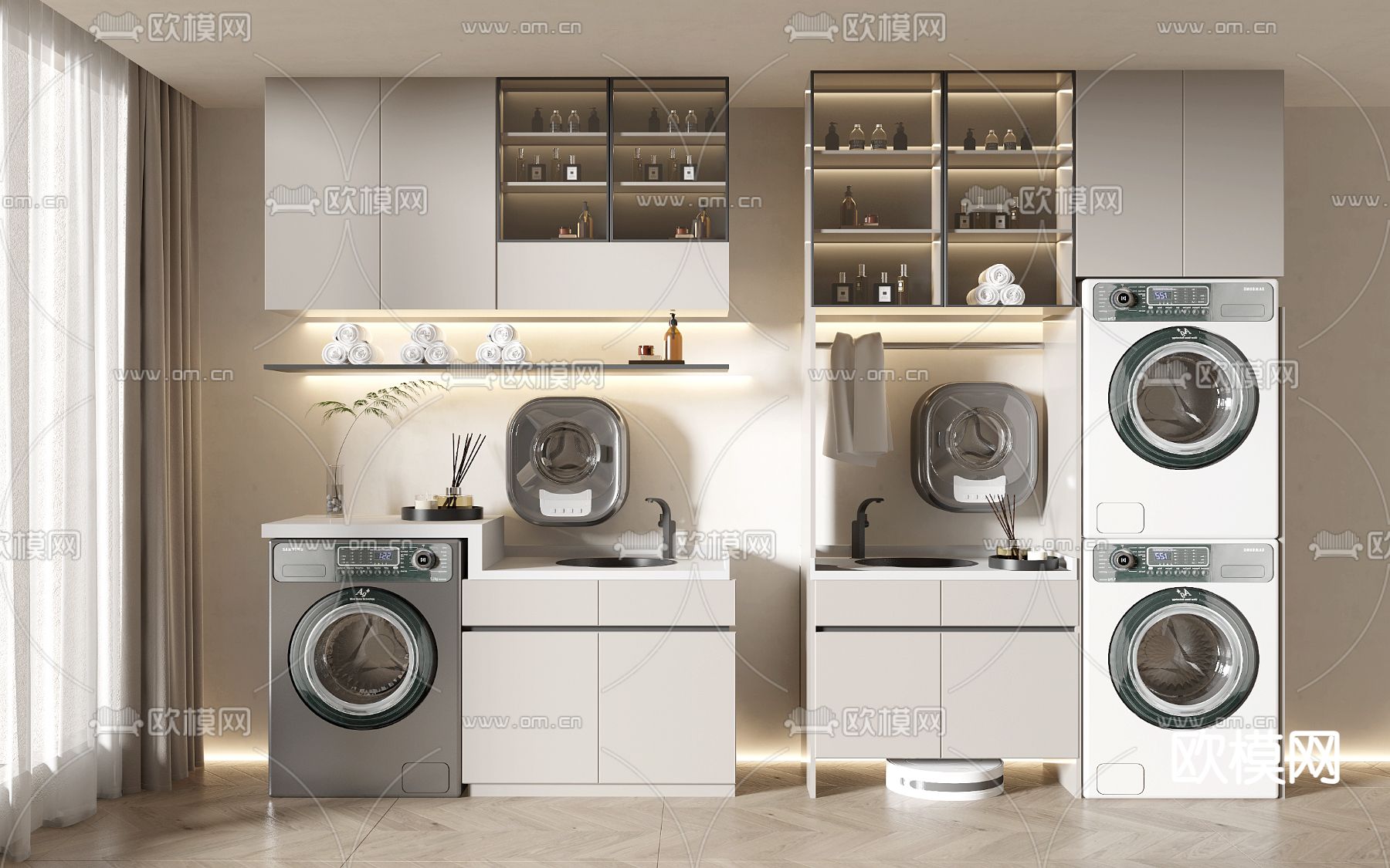 阳台柜 洗衣机柜3d模型下载