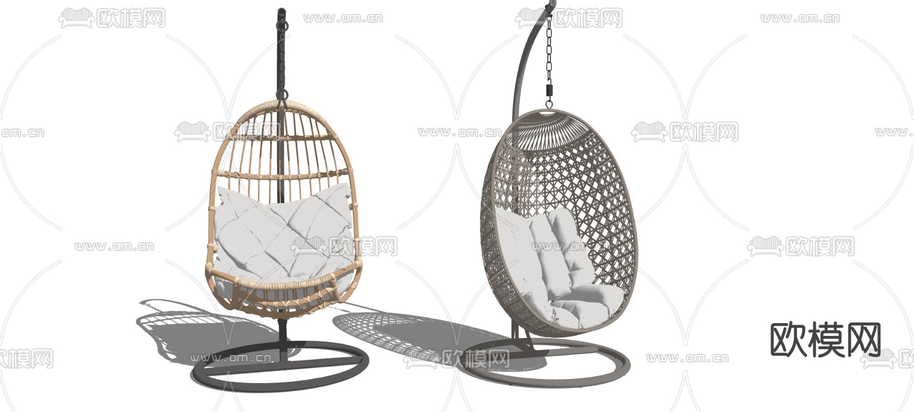 秋千椅su模型下载（渲染图2）