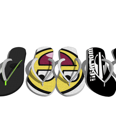  拖鞋 人字拖su模型 