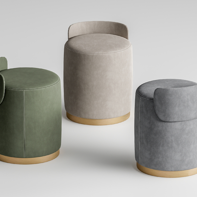 现代矮凳 梳妆凳su模型