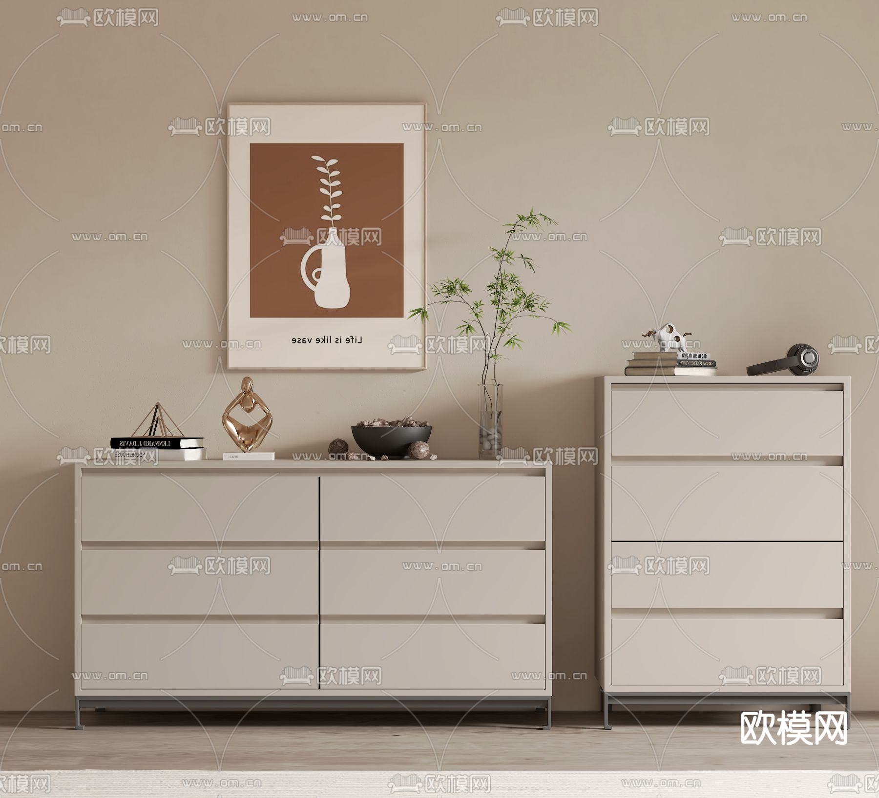 现代玄关柜 边柜su模型下载_ID14280011_sketchup模型下载-欧模网