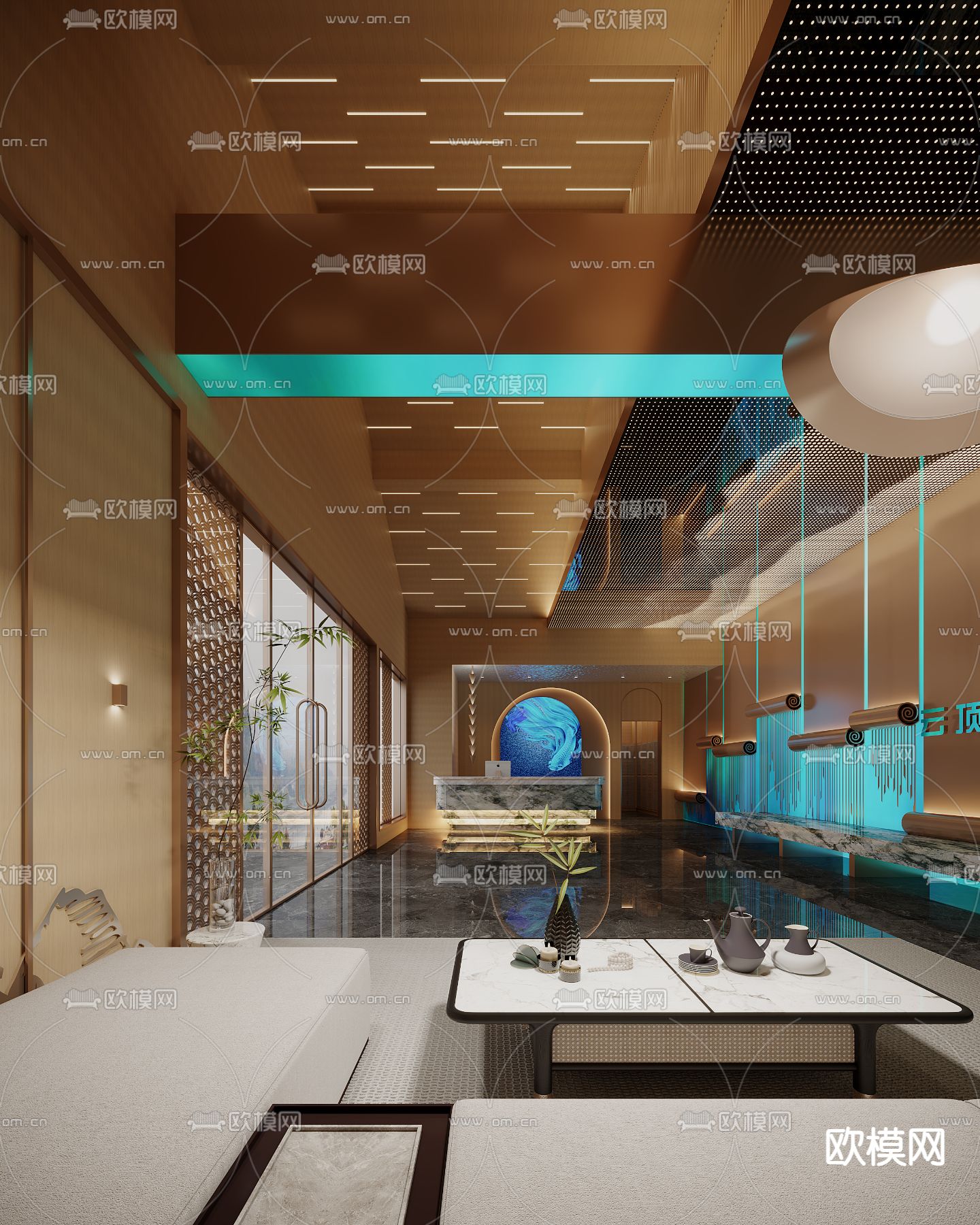 洗浴中心 足疗会所 沐足阁 水疗3d模型下载