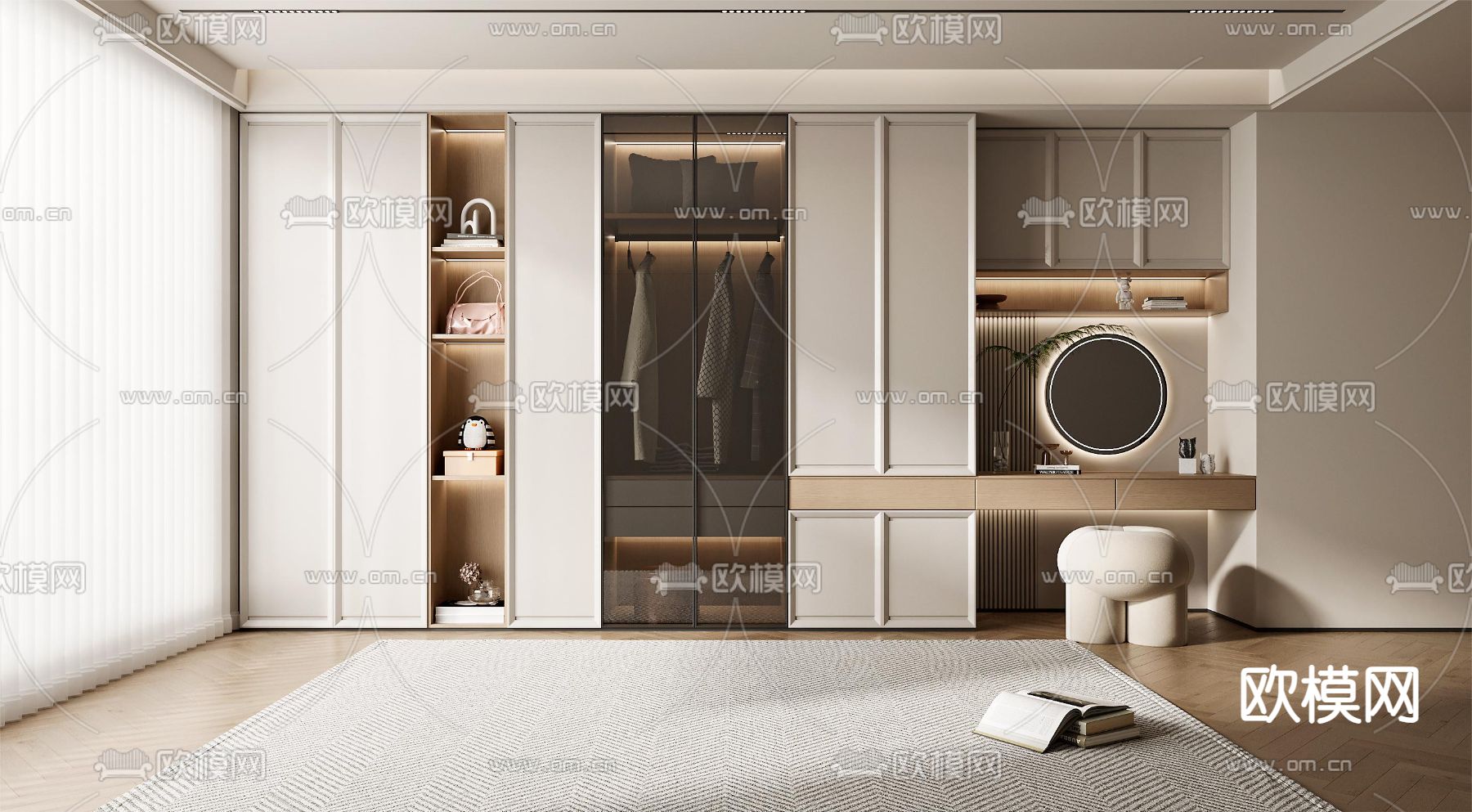 现代衣柜 衣橱3d模型下载