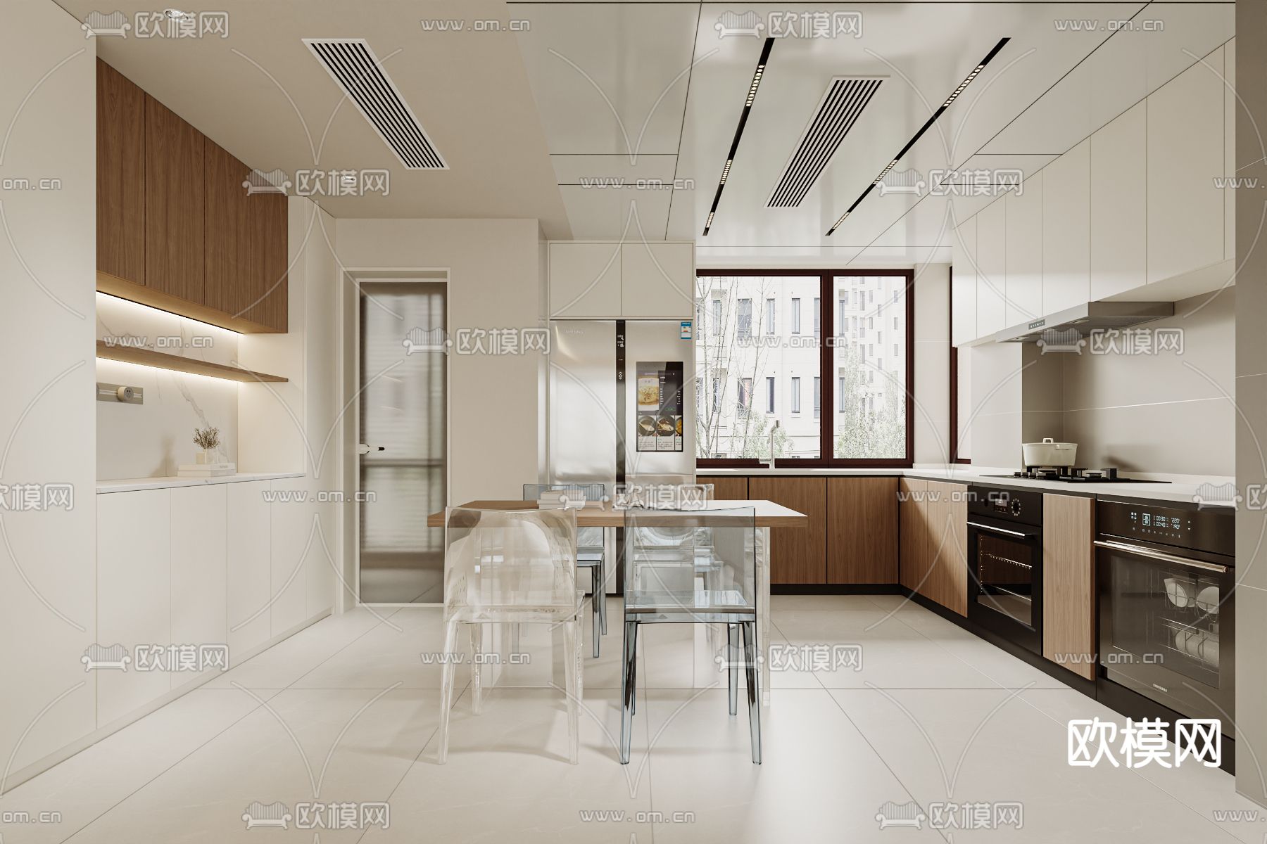 中岛厨房 橱柜3d模型下载