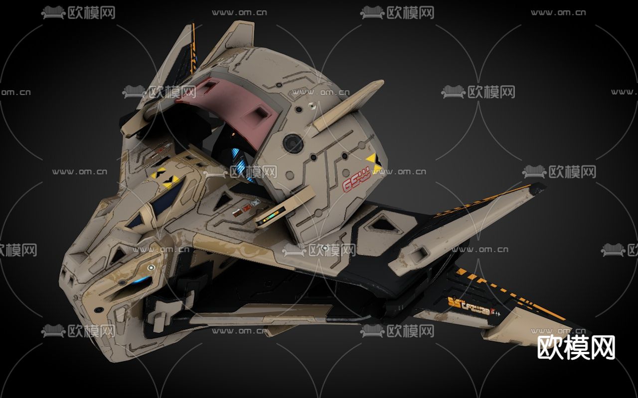 科幻飞行器 宇宙飞船 外星战舰su模型下载（渲染图1）