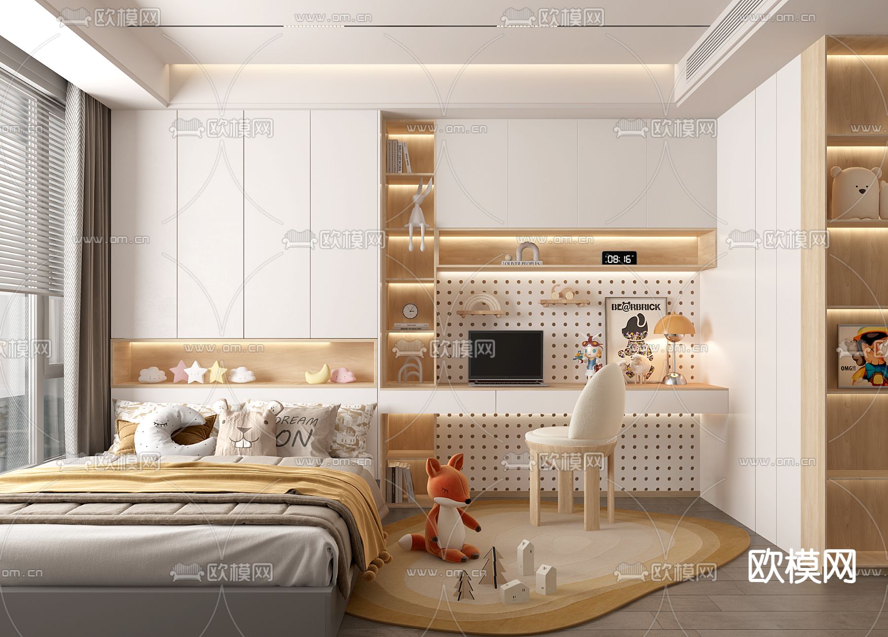 榻榻米儿童房 小孩房3d模型下载