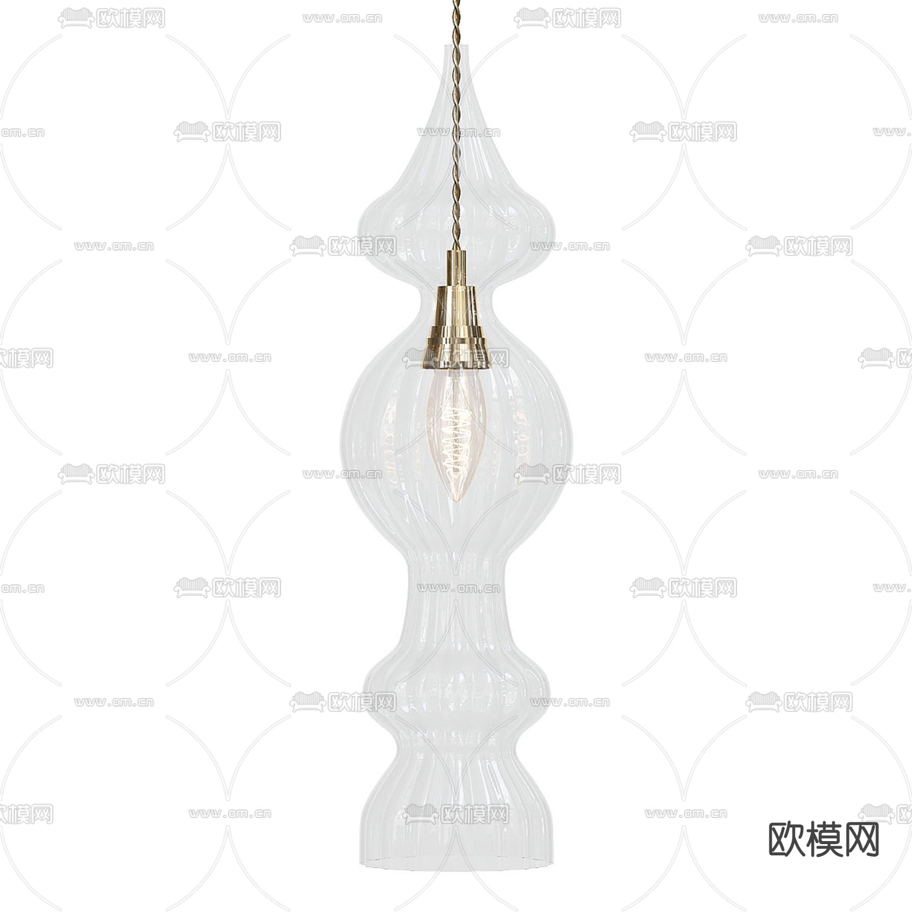 葫芦吊灯 装饰灯 大堂灯3d模型下载