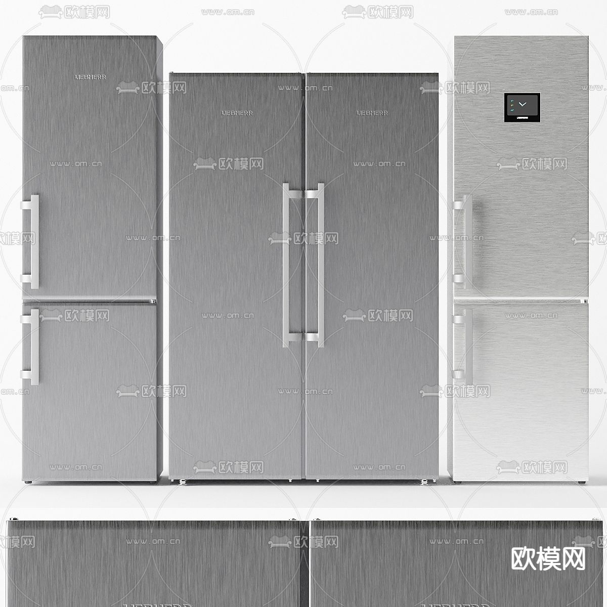 双开门冰箱su模型