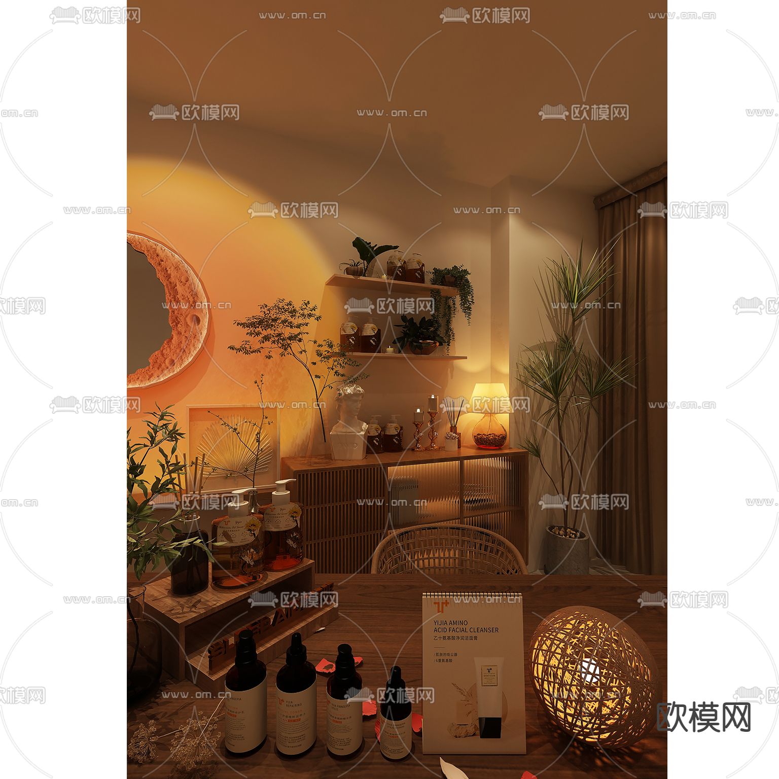 洗浴用品 护肤品 洗发水 沐浴露3d模型下载