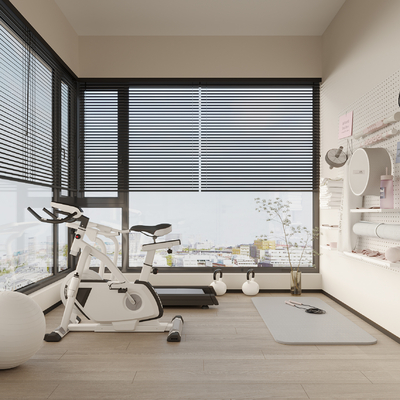  现代健身房su模型 