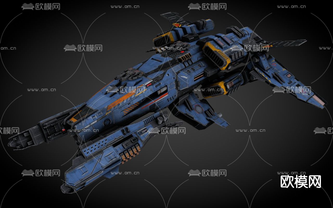 科幻飞行器 宇宙飞船 外星战舰su模型下载（渲染图1）