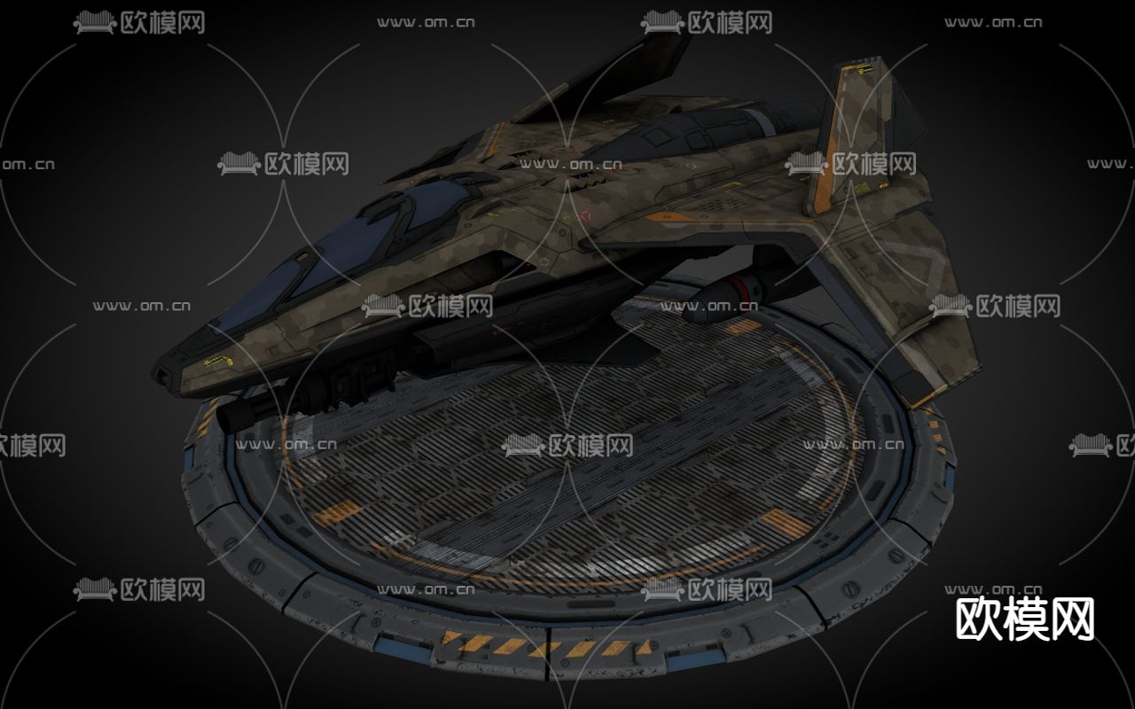 科幻飞行器 宇宙飞船 外星战舰su模型下载（渲染图1）