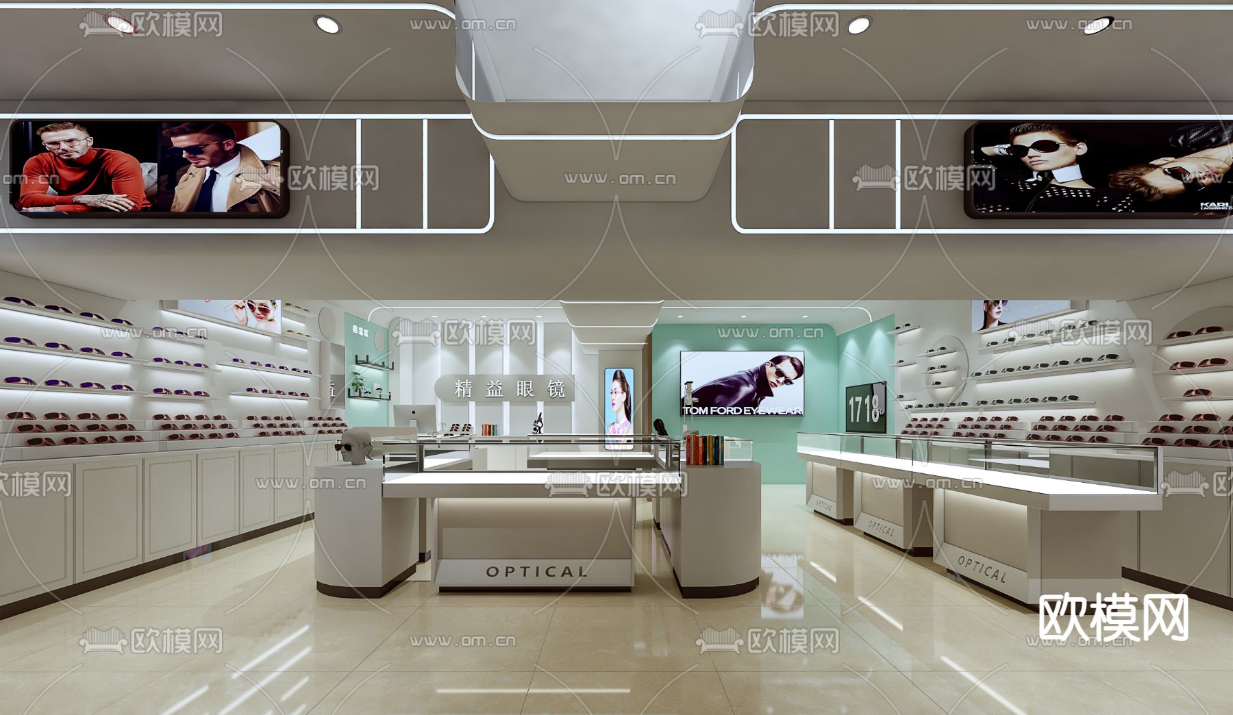 眼镜店3d模型下载（渲染图2）