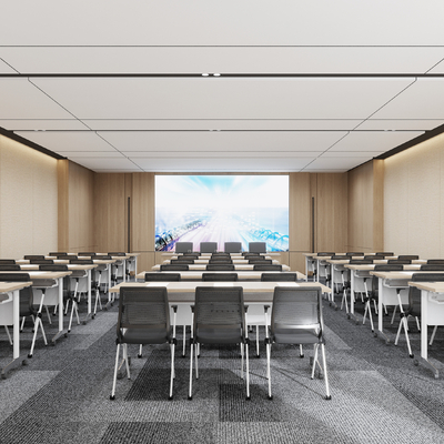  现代报告厅 会议室su模型 