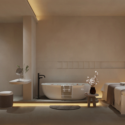  现代美容SPA店su模型 