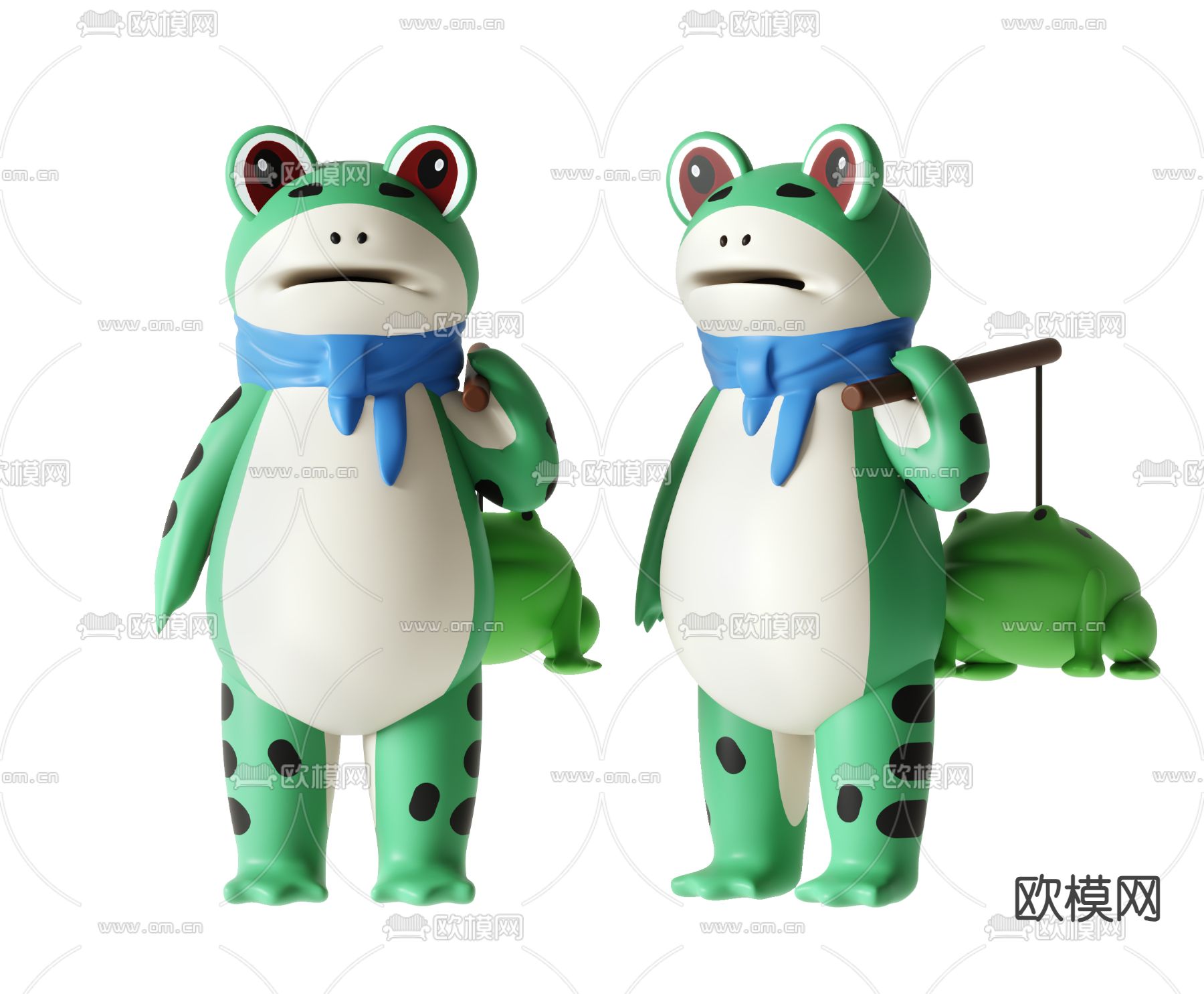 卖仔蛙潮玩 网红青蛙 公仔 卡通摆件3d模型下载