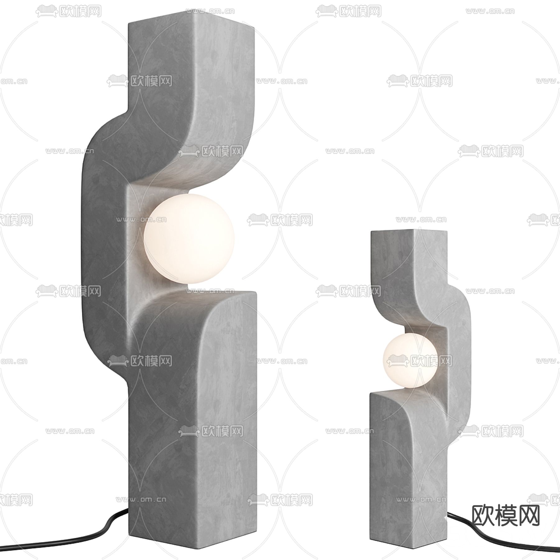 侘寂台灯3d模型下载