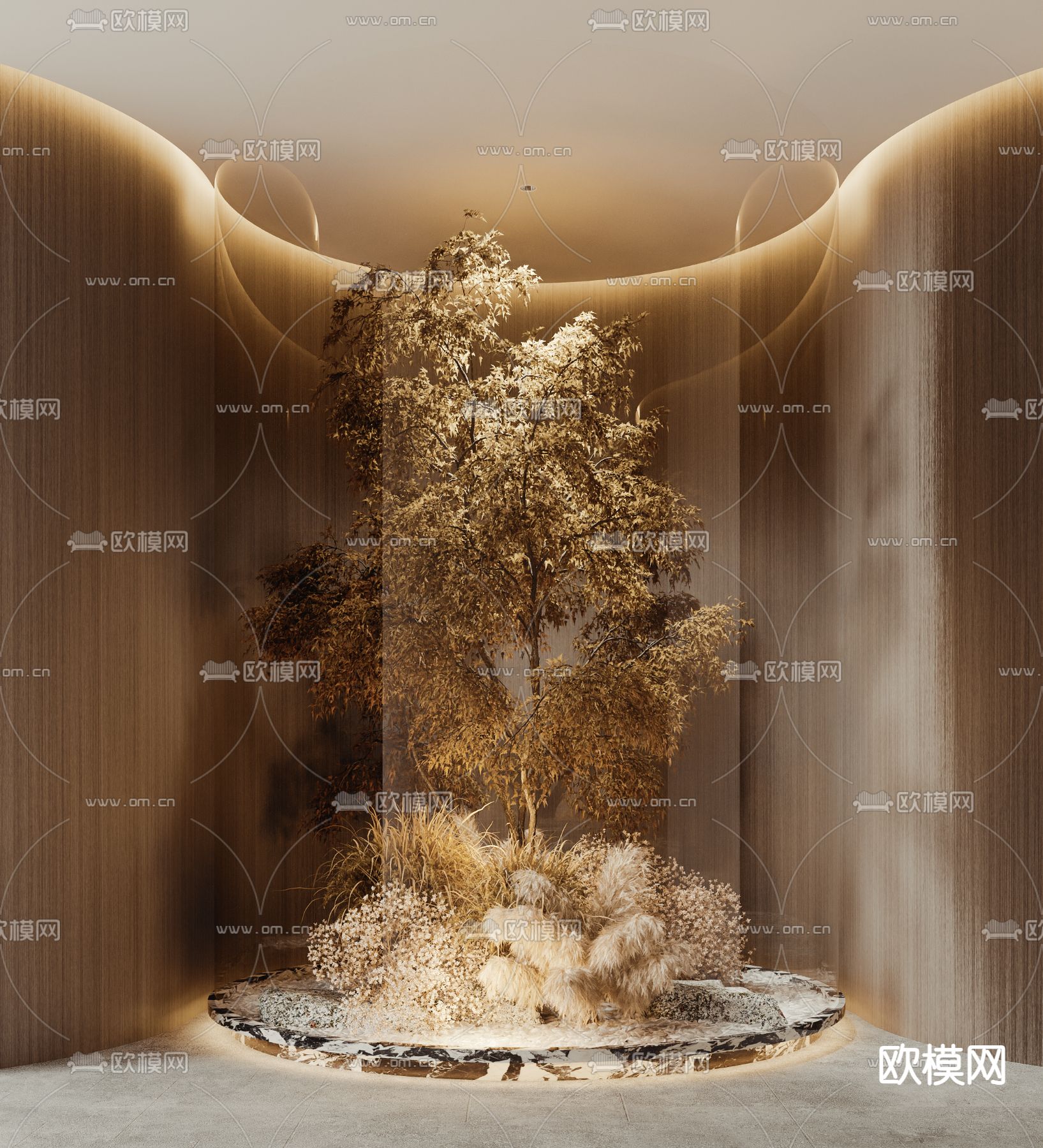 室内造景 植物堆3d模型下载