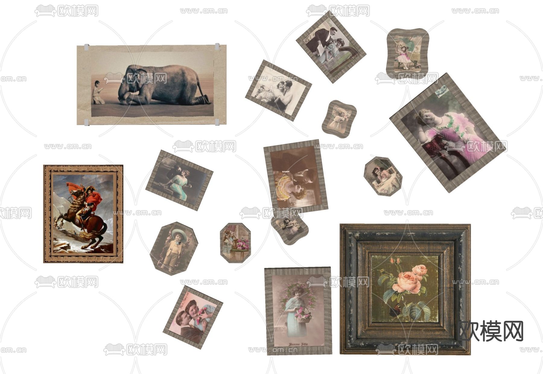 装饰画 挂画su模型下载（渲染图2）