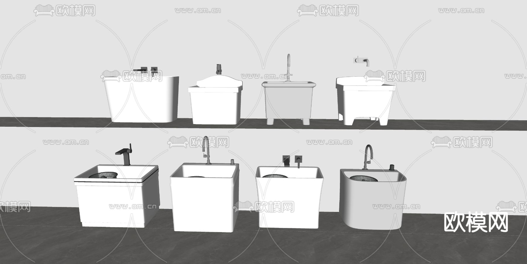 拖把池su模型下载（渲染图2）