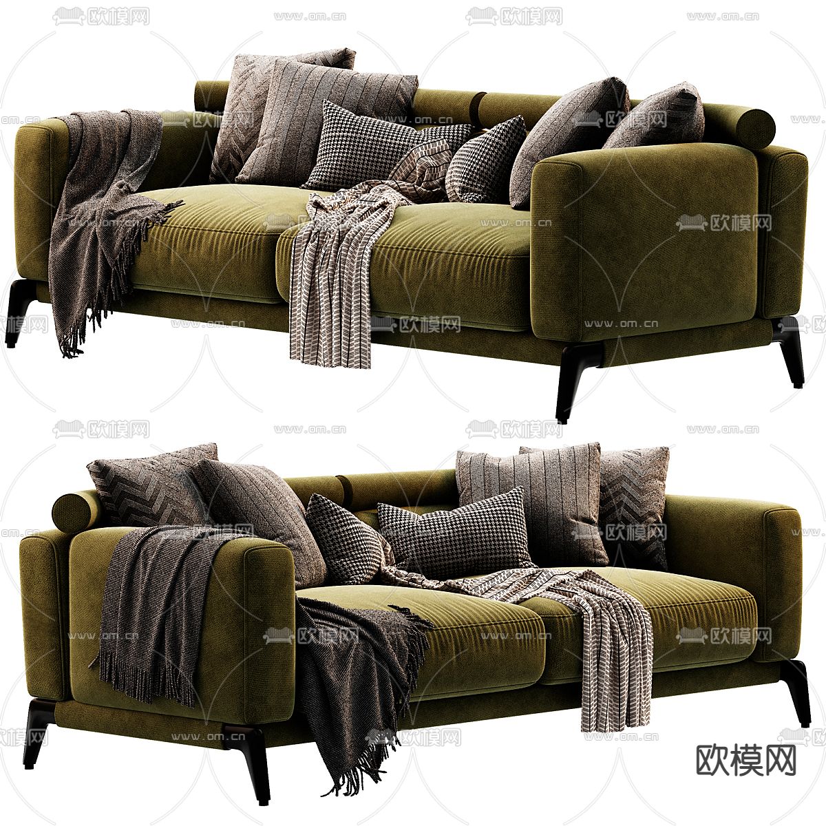 双人沙发 软体沙发3d模型下载