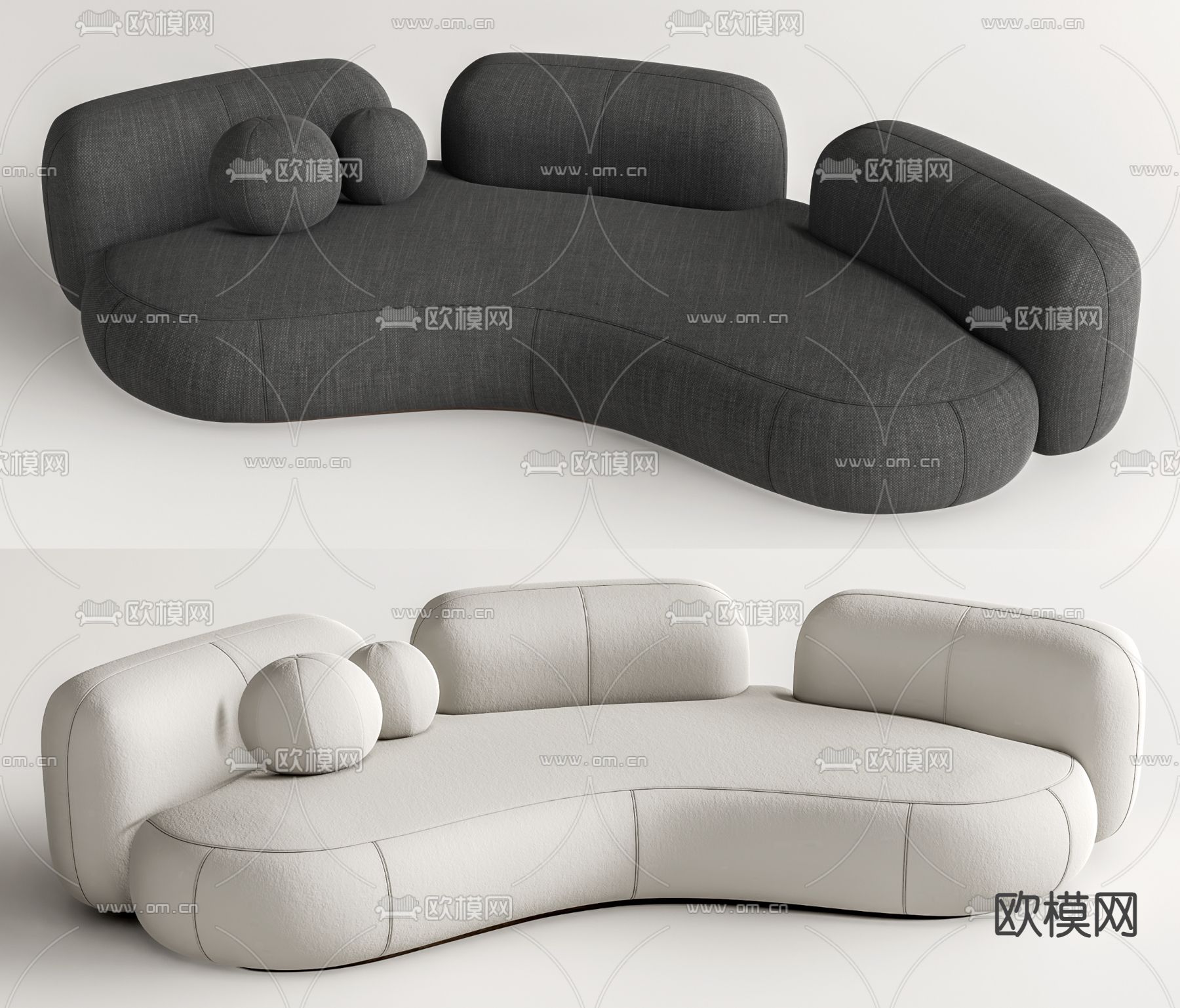 Moroso 异形沙发 弧形沙发3d模型下载