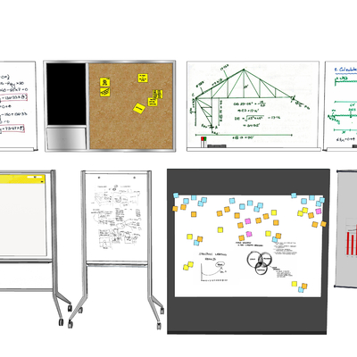  黑板白板 写字板su模型 