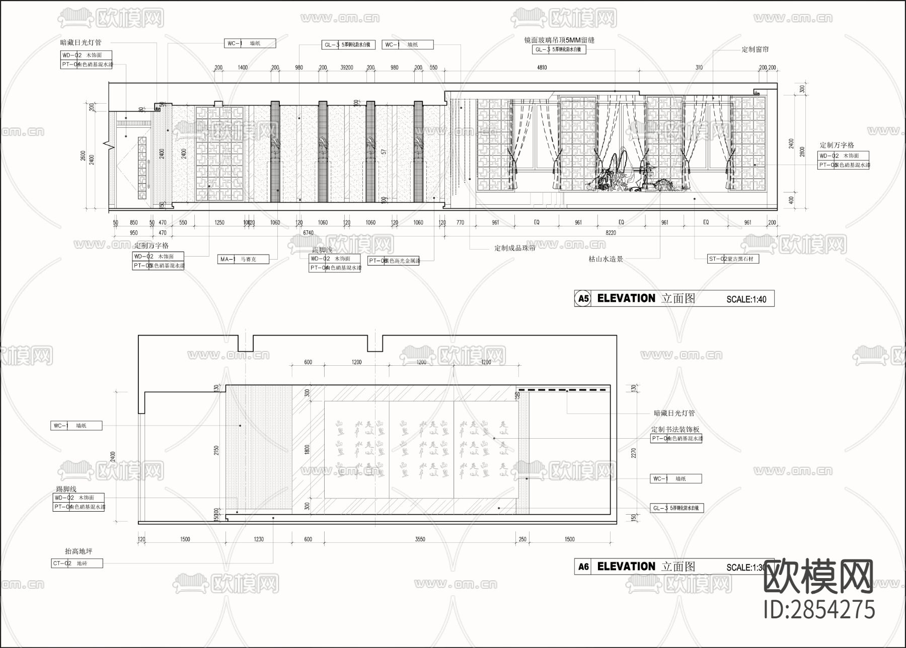 洗浴中心cad施工图下载（渲染图4）