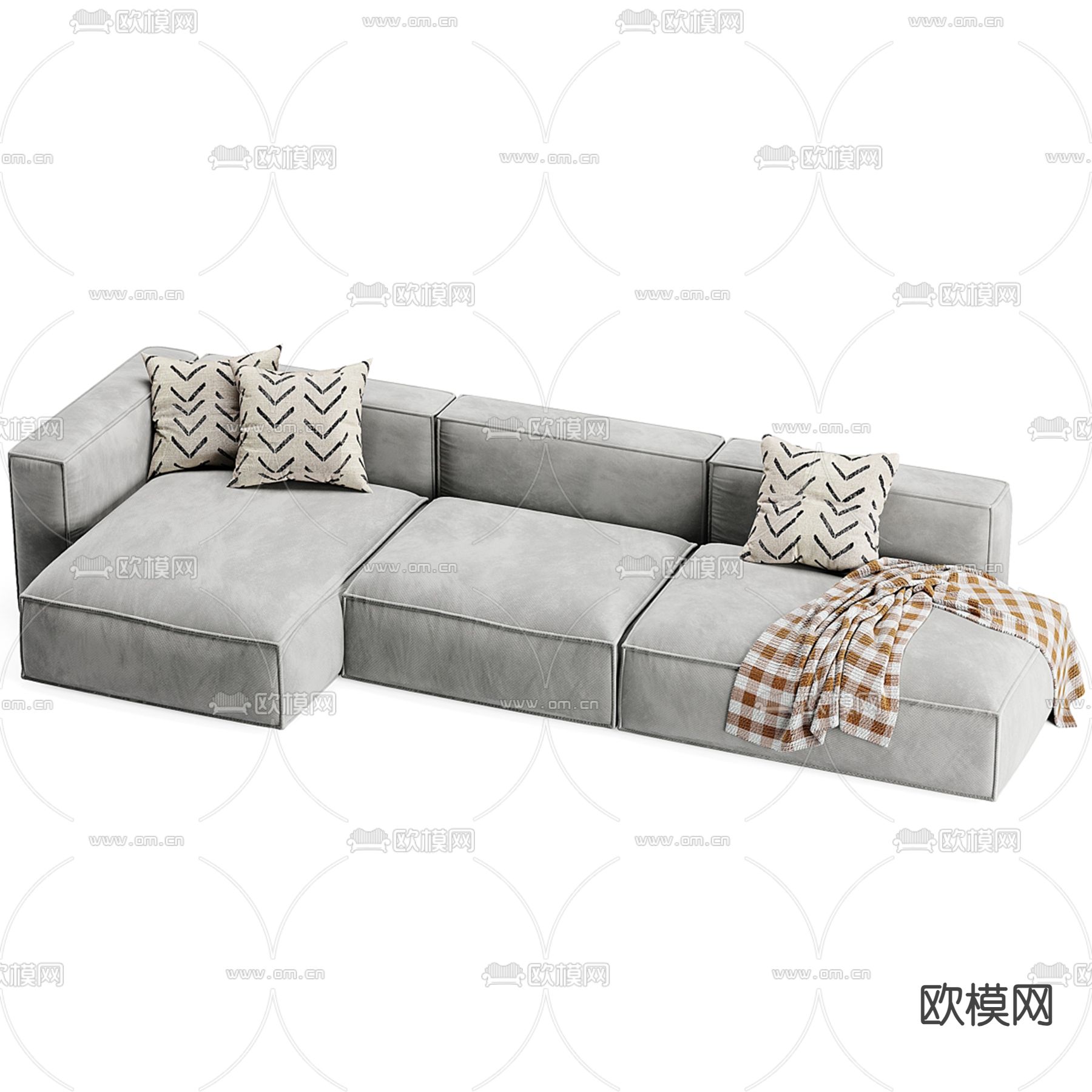 Cosima 多人沙发3d模型下载（渲染图3）