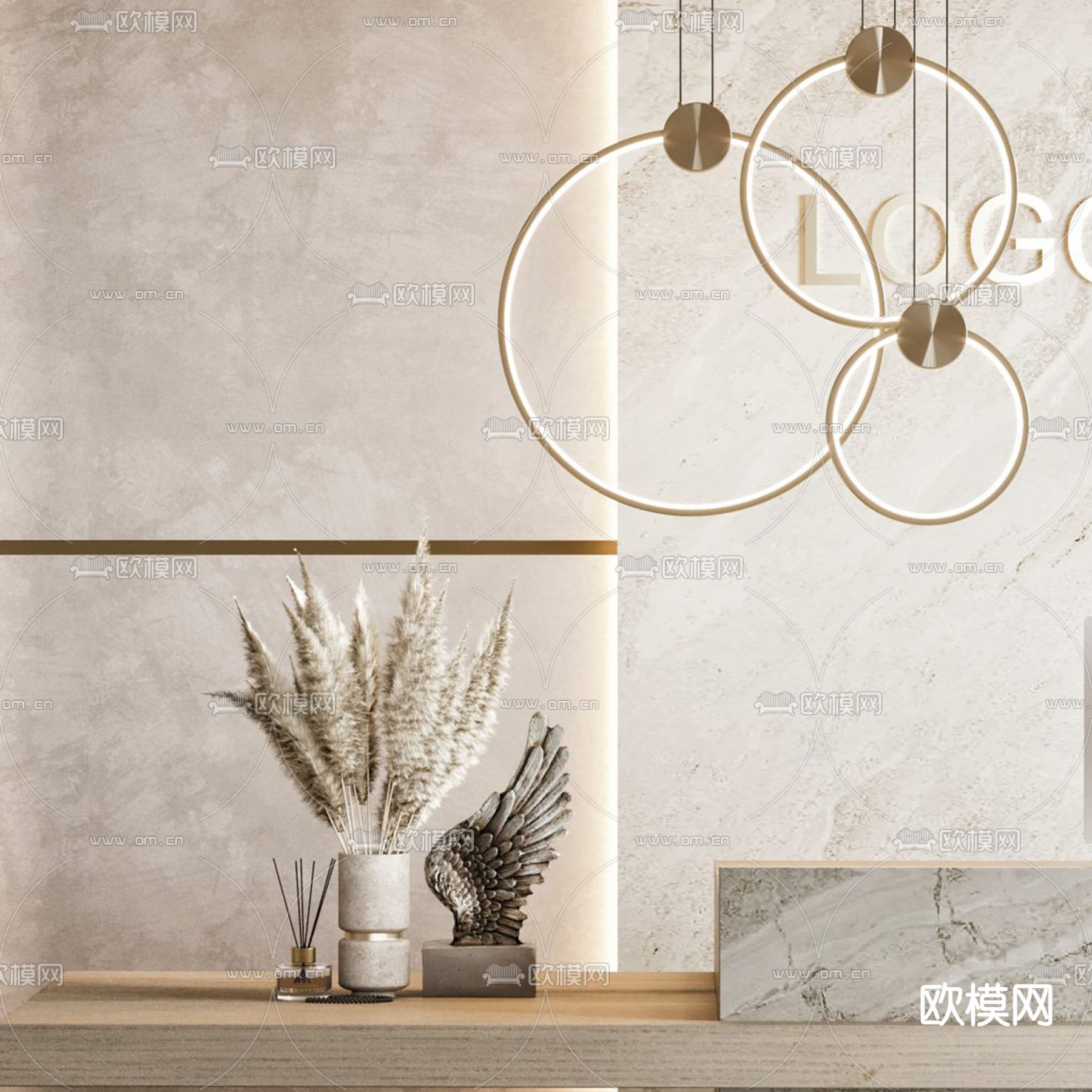 前台 接待台3d模型下载（渲染图5）