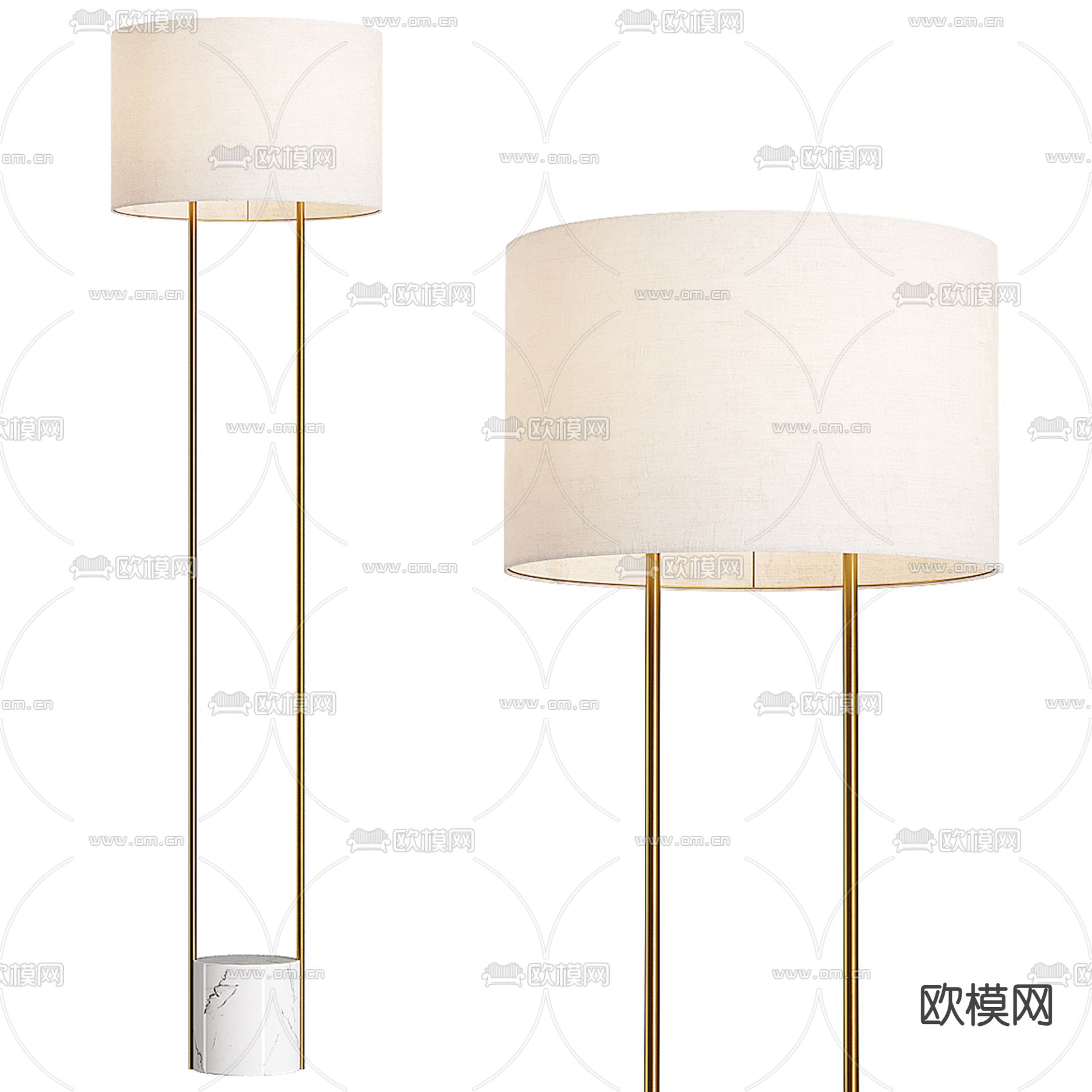 落地灯3d模型下载（渲染图1）