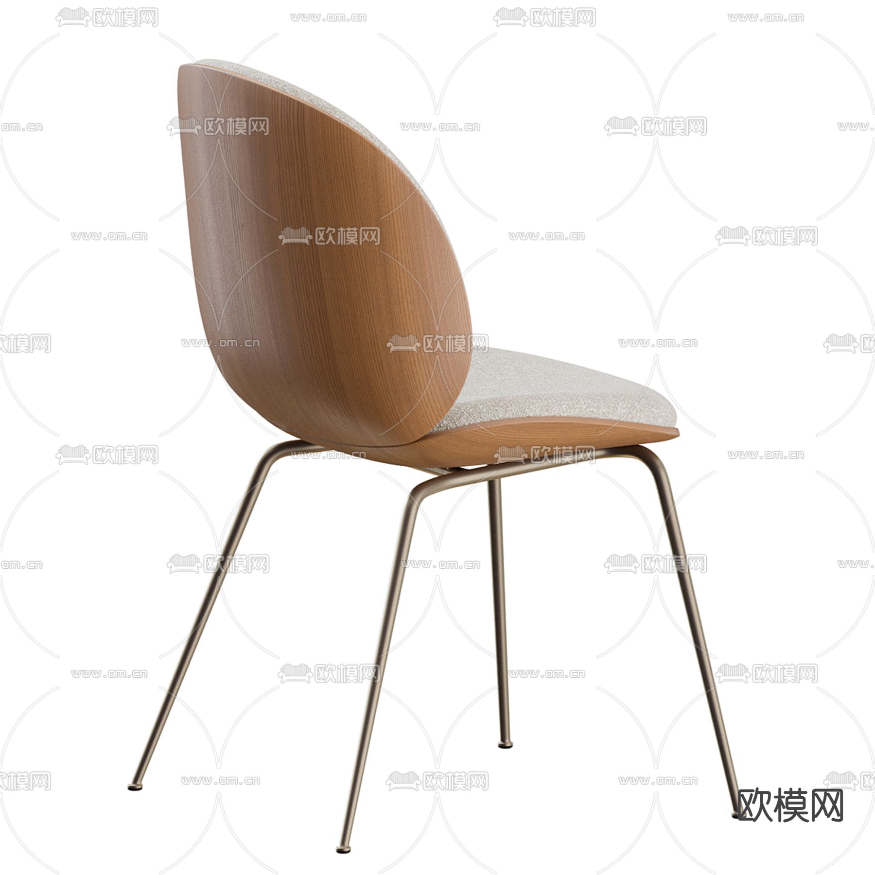 Gubi 椅子 休闲椅3d模型下载（渲染图3）