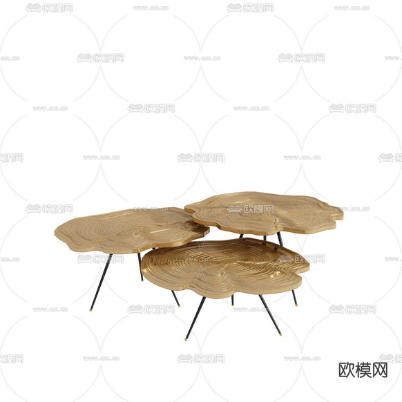子母茶几3d模型下载